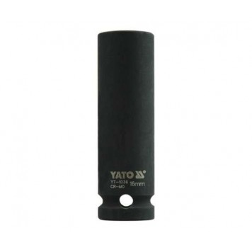 Головка YT-1036 торцевая ударная глубокая 6-гранная, 1/2, 16 мм YATO