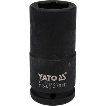 Головка YT-1127 торцевая ударная глубокая 6-гранная, 3/4, 27 мм YATO