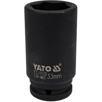 Головка YT-1133 торцевая ударная глубокая 6-гранная, 3/4, 33 мм YATO