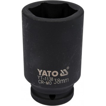 Головка YT-1138 торцевая ударная глубокая 6-гранная, 3/4, 38 мм YATO