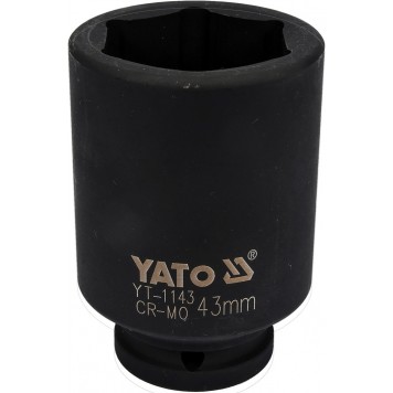 Головка YT-1143 торцевая ударная глубокая 6-гранная, 3/4, 43 мм YATO