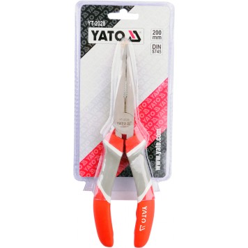 Тонкогубцы YT-2028 удлиненные загнутые 200 мм YATO-1