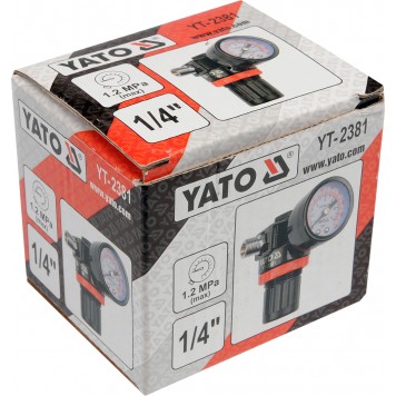 Редукционный YT-2381 клапан с манометром 1/4 YATO-1