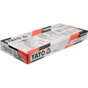 Набор YT-2979 плашек и метчиков (М3;4;5;6;8;10;12;14;16;18;20) 56 предметов YATO-3