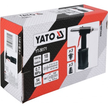 Пневмозаклепочник YT-36171 2,4-5 мм YATO-4
