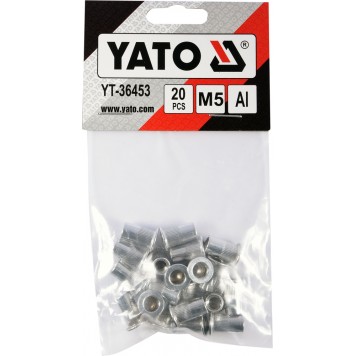 Заклепки YT-36453 резьбовые М5, 20 шт. YATO
