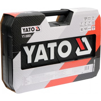 Набор YT-38801 инструментов 1/4", 1/2", 3/8" 120 предметов YATO-3