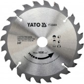 Диск YT-60480 с карбид вольфрамом 160х20 мм, 24 зуба YATO