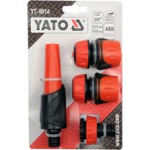 Наконечник YT-9914 в наборе с соединениями к шлангу 1/2- 3/4, количество 4 шт. YATO