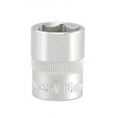 Головка YT-3811 торцевая 3/8, 16 мм, CrV, короткая YATO