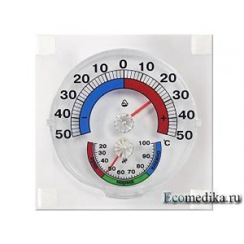 Термогигрометр бытовый ТГО-1 (-50 +50С 20%-100%) (СТРЕЛОЧНЫЙ)
