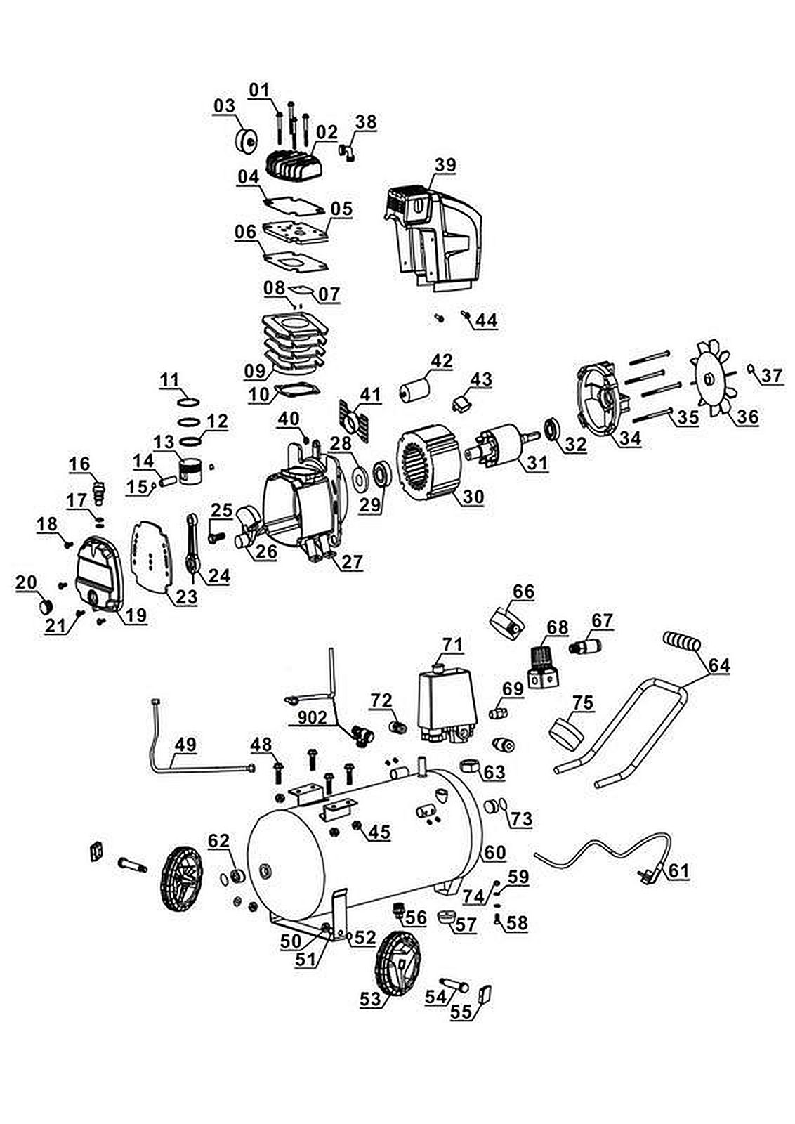 Запасные части и деталировка для компрессора TE-AC 270/50/10 4010440 (Ident number 11013)