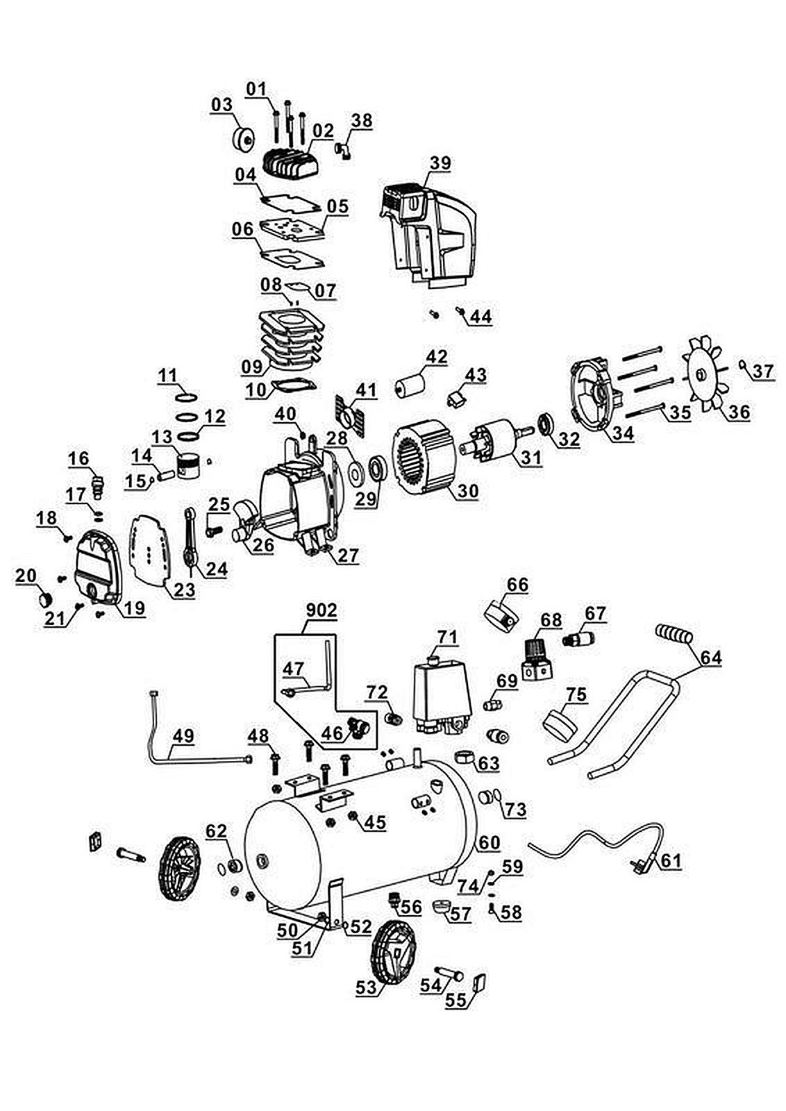 Запасные части и деталировка для компрессора TE-AC 270/50/10 4010440 (Ident number 11038)
