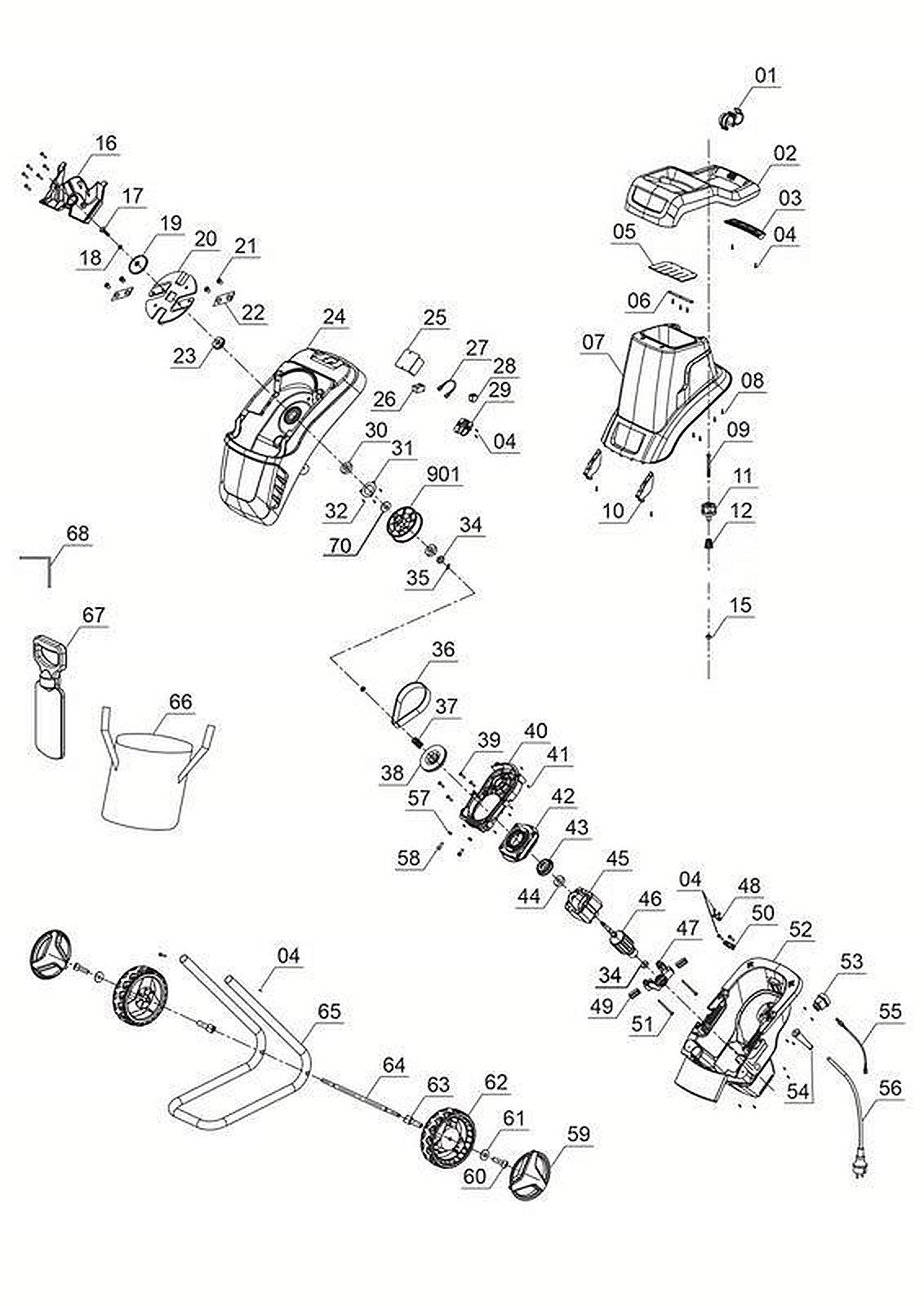 Запасные части и деталировка для измельчителя 3430330 (Ident number 11018)