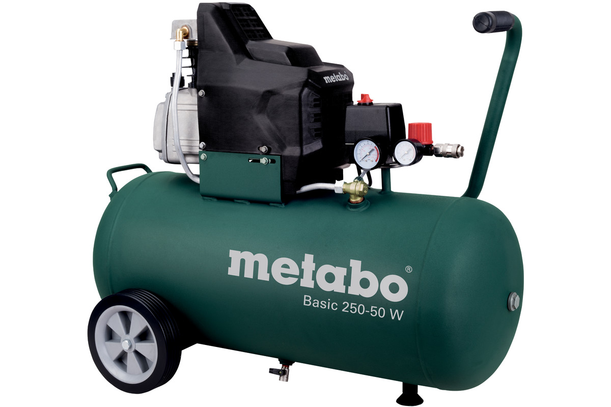 Купить Компрессор Basic 250-50 W масляный 1.5 кВт (601534000) METABO - по  цене 38 001 ₽ в Крыму с бесплатной доставкой по Симферополю в  интернет-магазине ALET.TOOLS - все для строительства и ремонта